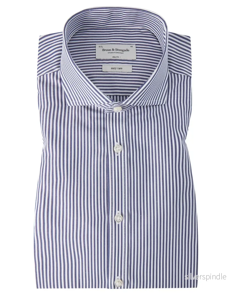 BS Matthew Slim Fit Skjorta Mörkblå – Dark Blue