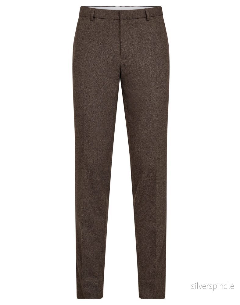 BS Rapallo Classic Fit Kostymbyxor - Brown