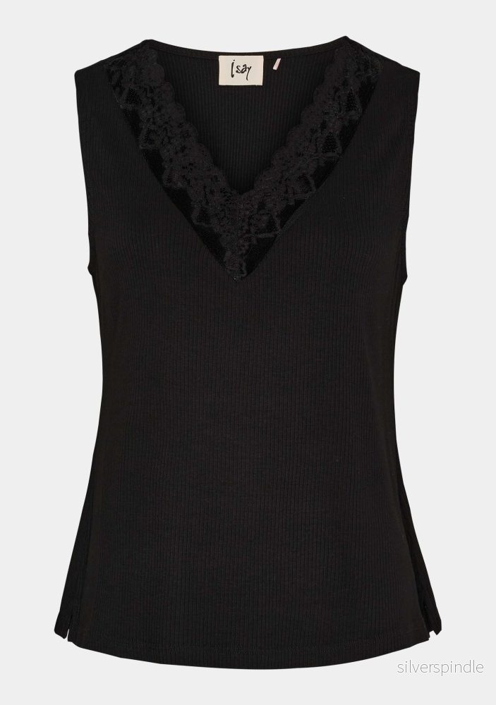 Dee V-Neck Top – Black