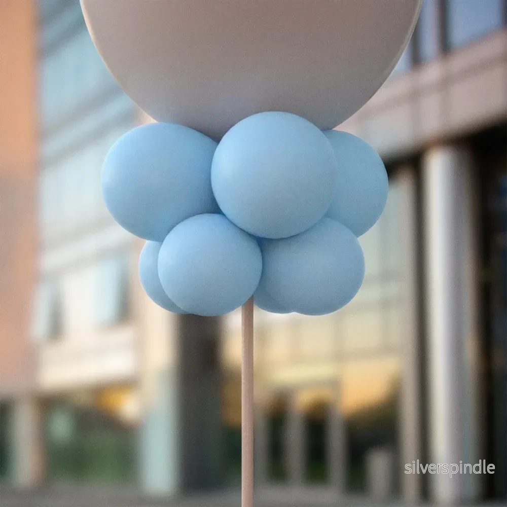 Matt blå ballongknippen 28 cm – 10-pack