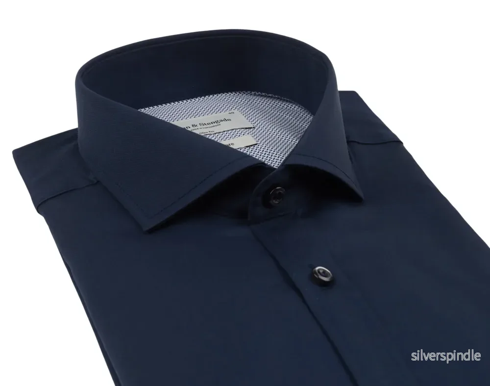 BS Ortiz Slim Fit Skjorta - Navy - Bild 2