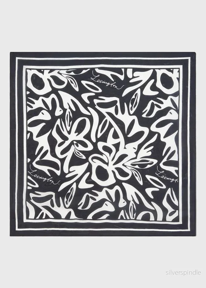 Lexington Printed Scarf Black/white Print - Bild 2