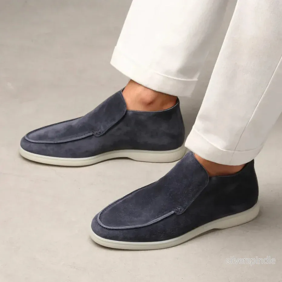 Ethan | Bekväma Svarta Slip-On Herrskor med Gummisula Ethan | Bekväma Svarta Slip-On Herrskor med Gummisula