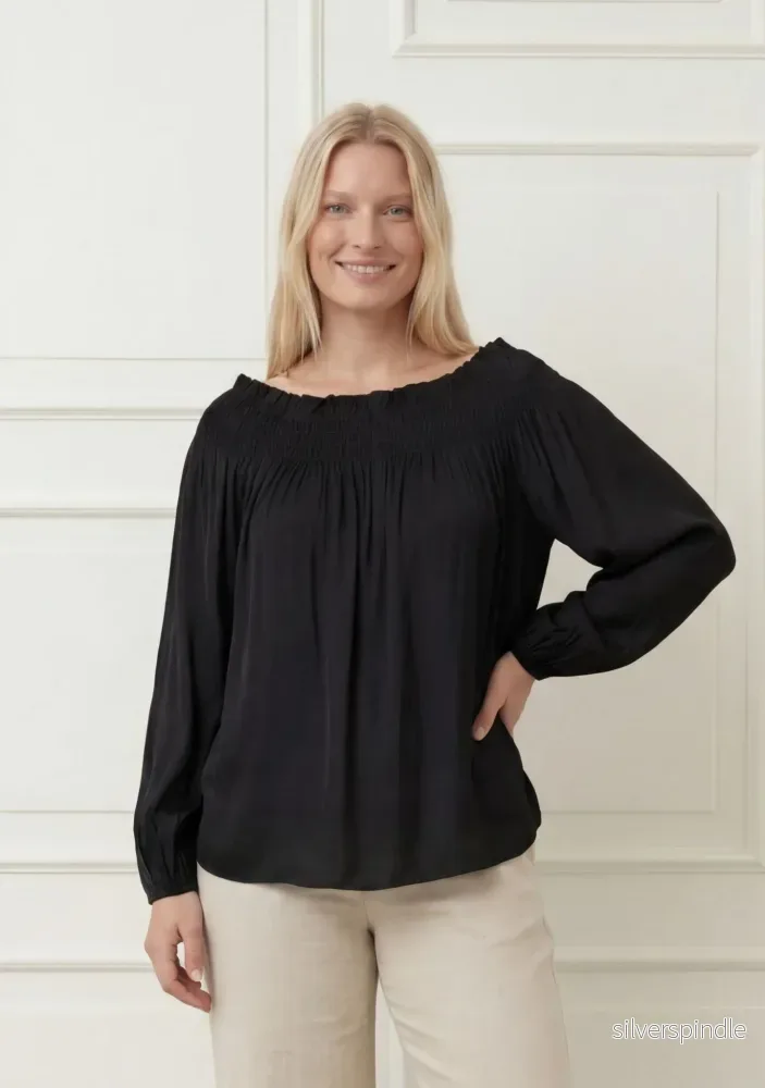 Ane Stretch Blouse – Black Ane Stretch Blouse – Black