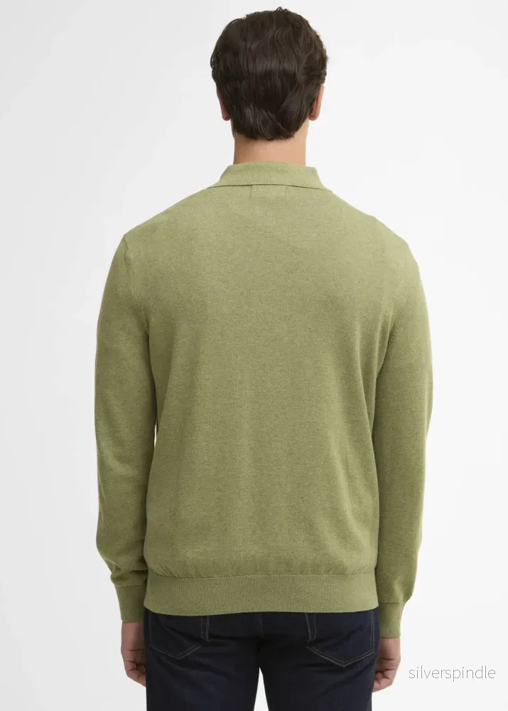 Barbour Pima Cotton Knit Polo Shirt Laurel GR - Bild 3