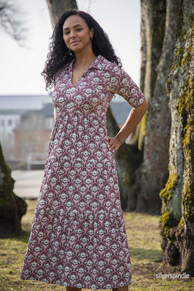 Forever mine collar midi jersey dress – Mauve Forever mine collar midi jersey dress – Mauve