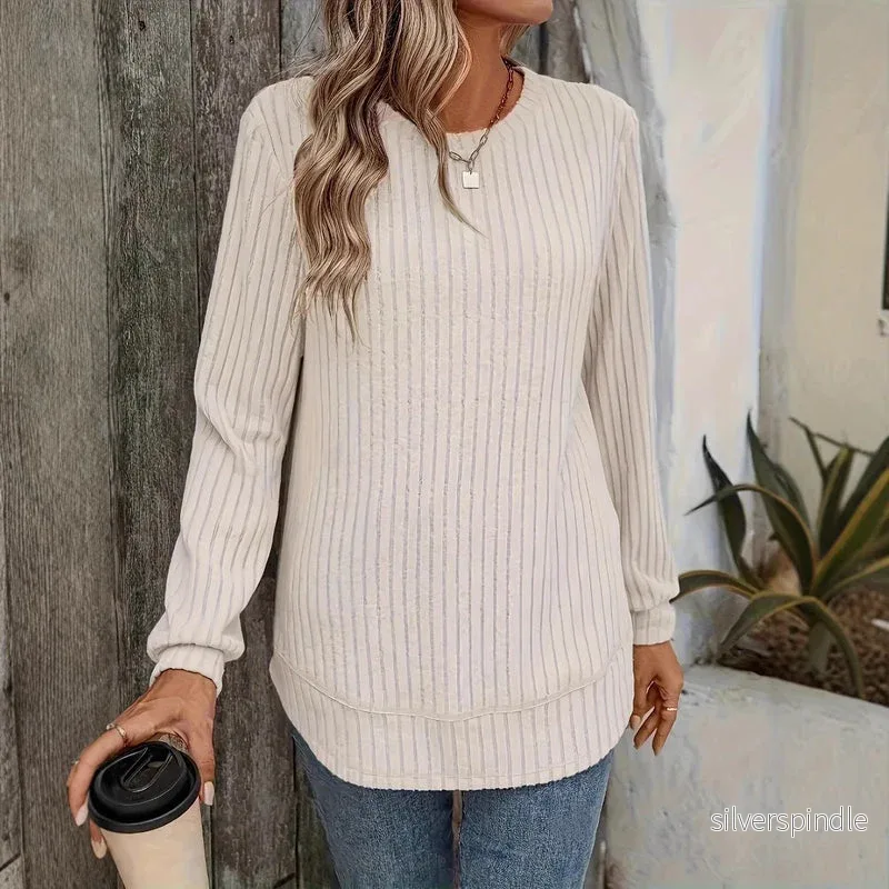 Ava | Elegant Långärmad Pullover för Vårens Garderob - Bild 2