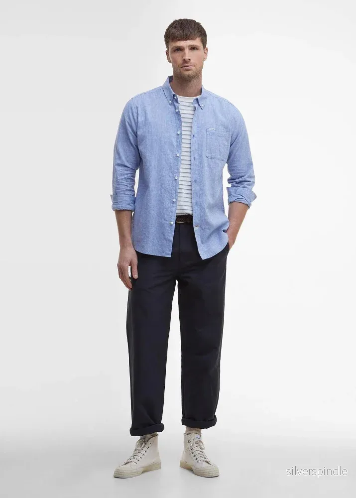 Barbour Nelson Tailored Shirt Sky Blue - Bild 2