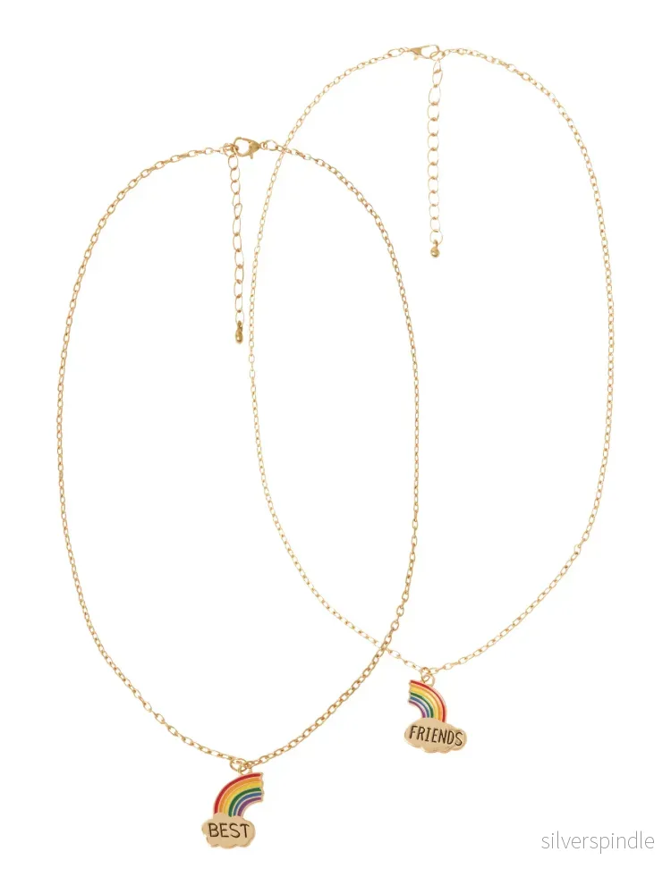 Best Friends 2-Pack Halsband Regnbåge