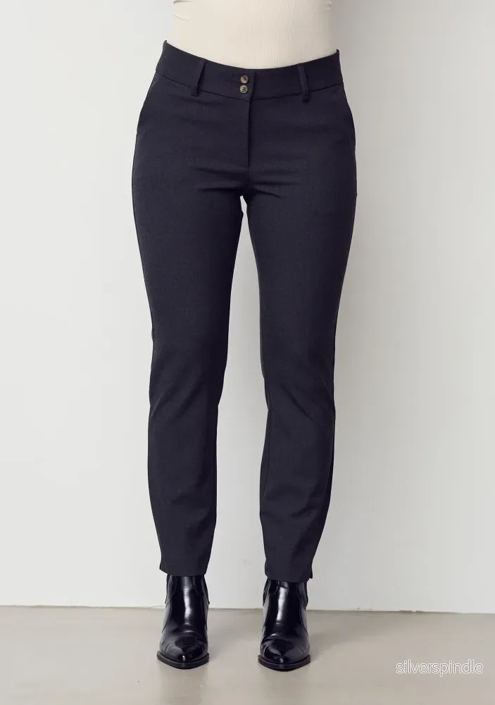 Firenze Stretch Chino - Dark Grey Melange