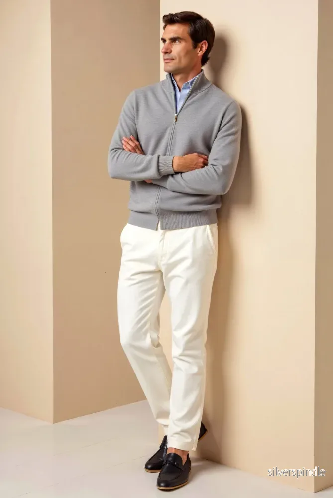 Minimalistisk Slim Fit Jacka för Män med Ståkrage | Lätt och Mångsidig Design för Vardagsbruk - Bild 2