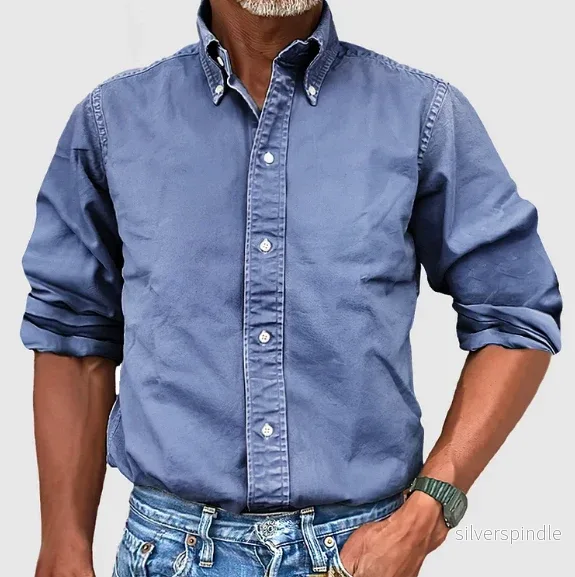 Elegant Herrskjorta | Långärmad Button-Up i 100% Bomull med Modern Design | Mångsidig Stil för Vardagsbruk - Bild 3