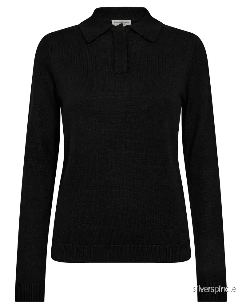 BS Eirin Regular Fit Stickat – Black BS Eirin Regular Fit Stickat – Black