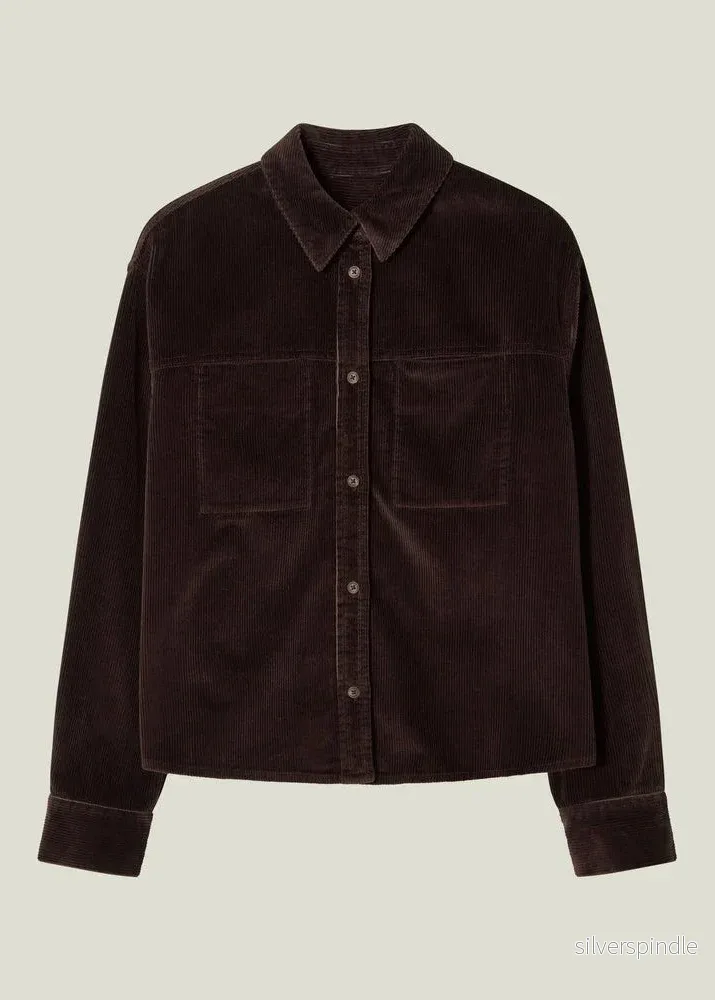 Lexington Cropped Corduroy Shirt Dark Brown - Bild 2