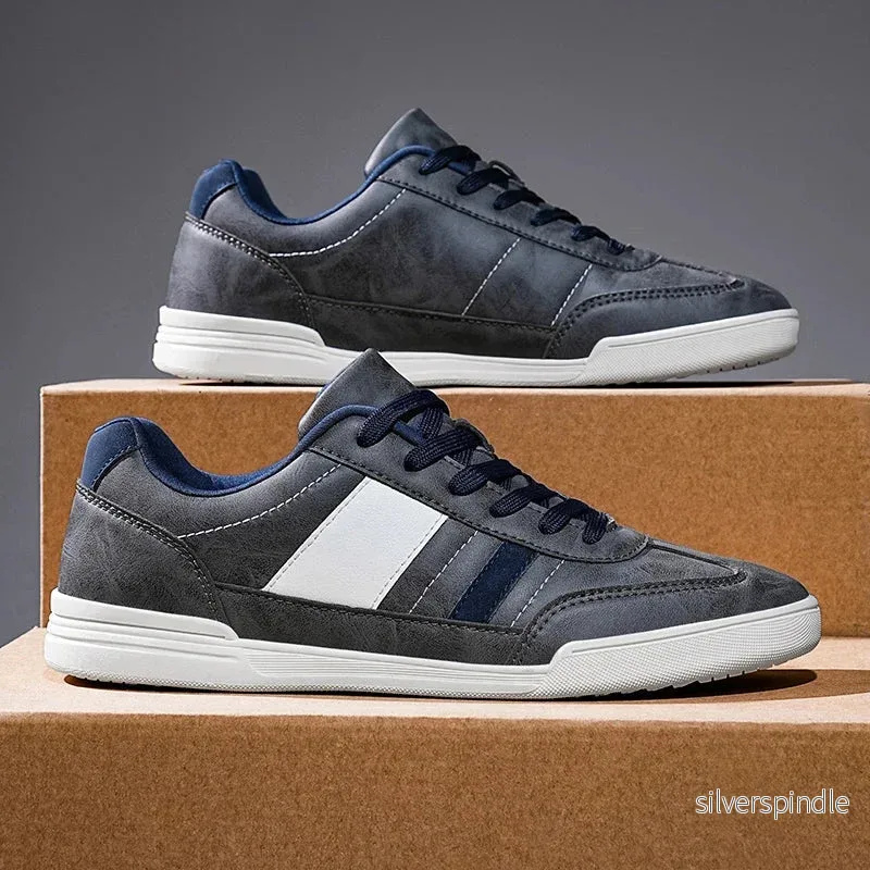 Ethan | Modern Tvåfärgad Låg Sneakers med Vadderad Fotbädd - Bild 3
