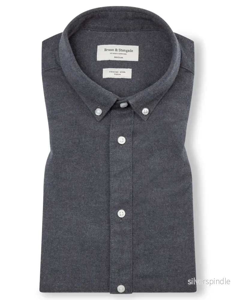 BS Jobe Casual Slim Fit Skjorta – Dark Grey