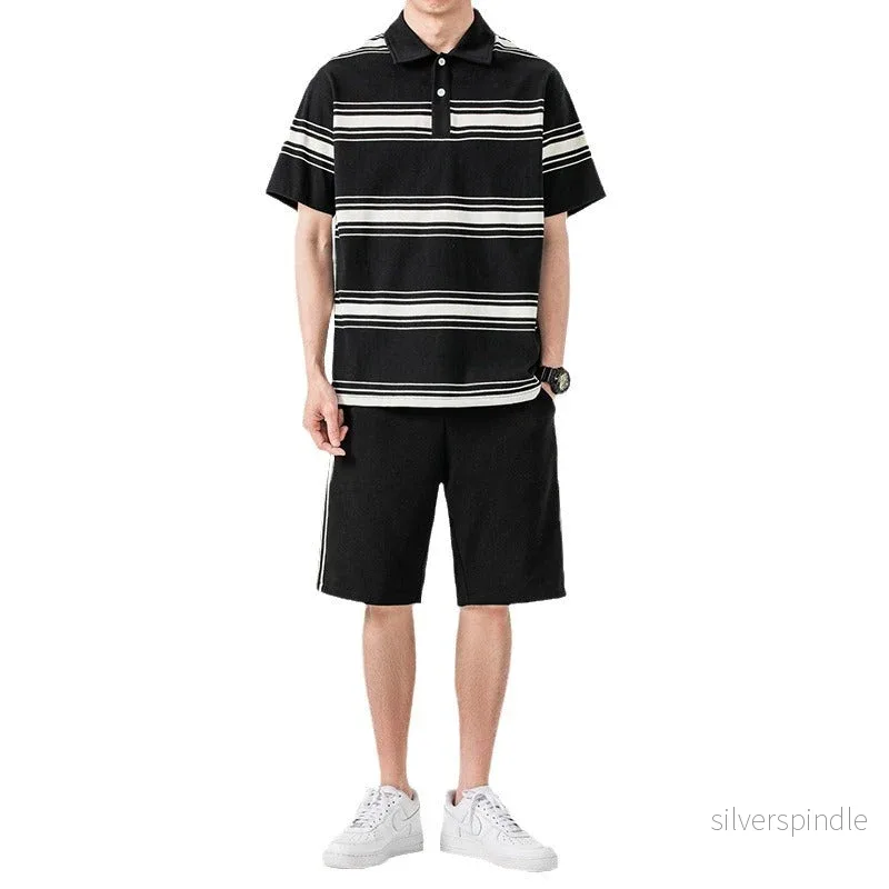 Liam | Avslappnad Tvådelad Sport Set med Kortärmad T-Shirt och Medellånga Shorts - Bild 3