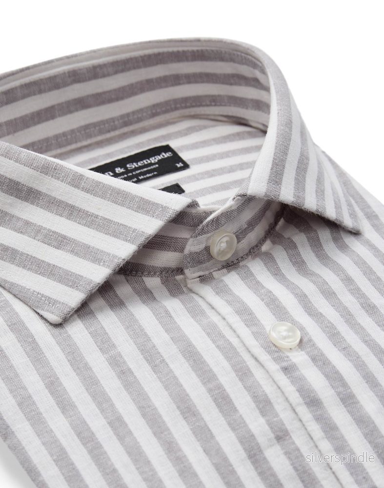 BS Rubio Casual Modern Fit Skjorta - Grey/White - Bild 2