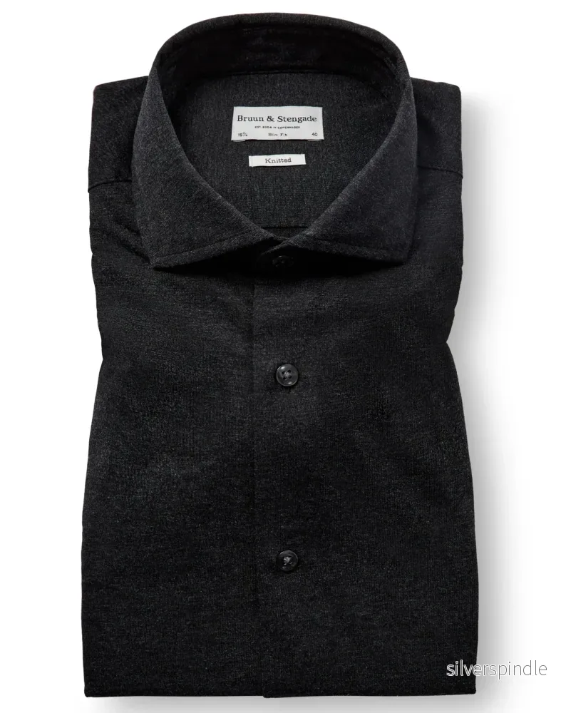 BS Miller Slim Fit Skjorta - Charcoal
