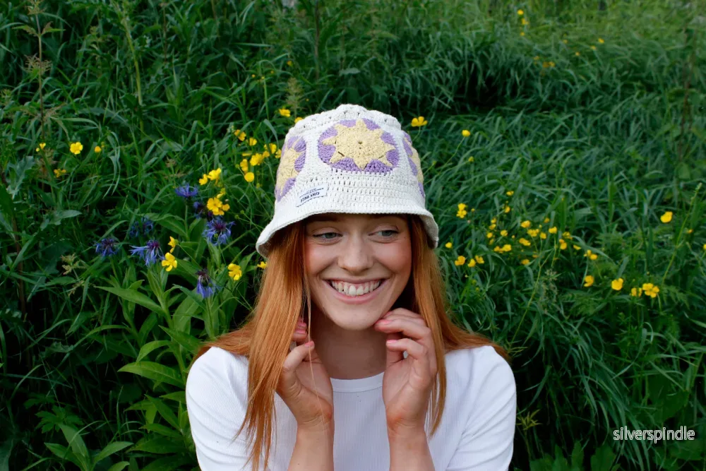Purple Sun crochet bucket hat by Stina Knits Purple Sun crochet bucket hat by Stina Knits