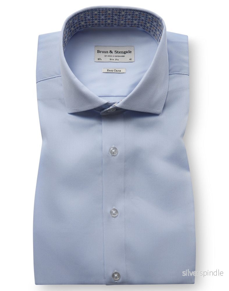 BS Fritz Slim Fit Skjorta – Light Blue/White BS Fritz Slim Fit Skjorta – Light Blue/White