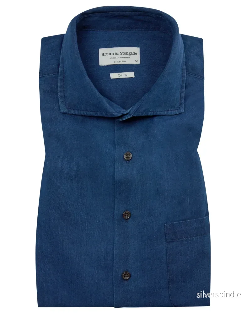 BS Norris Casual Slim Fit Skjorta - Indigo