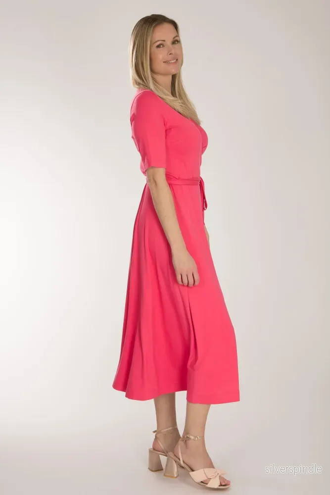Bestie wrap midi jersey dress - Blush pink - Bild 3