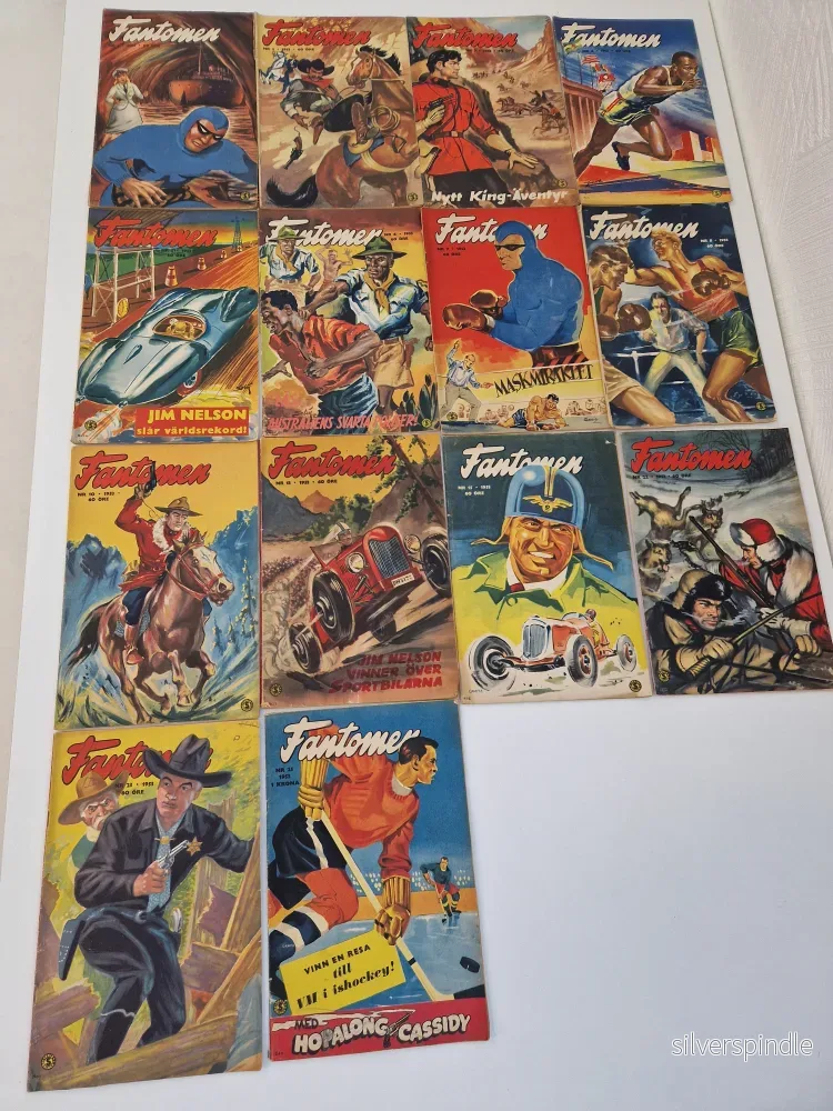 Serietidningar Fantomen från 1953 Serietidningar Fantomen från 1953