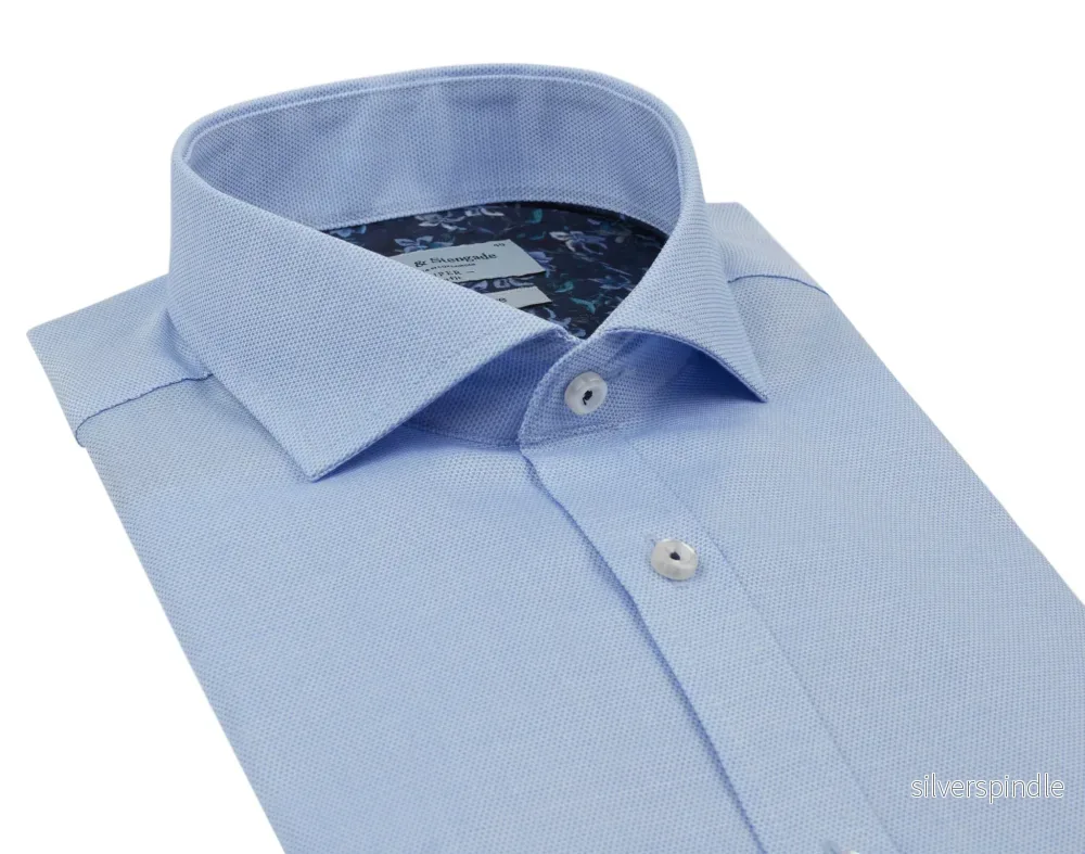 BS Theis Super Slim Fit Skjorta - Ljusblå - Bild 2