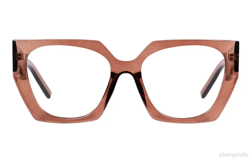 MELINDA transp mule brown Reading Glasses