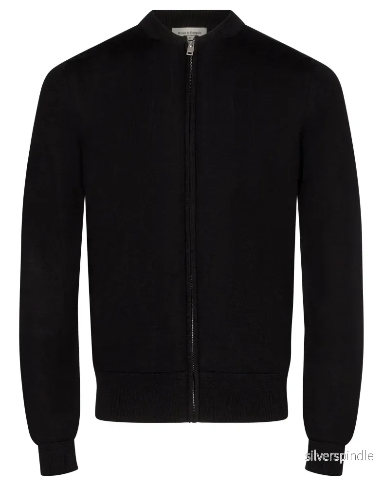 BS Djokovic Regular Fit Stickad Tröja – Svart BS Djokovic Regular Fit Stickad Tröja – Svart