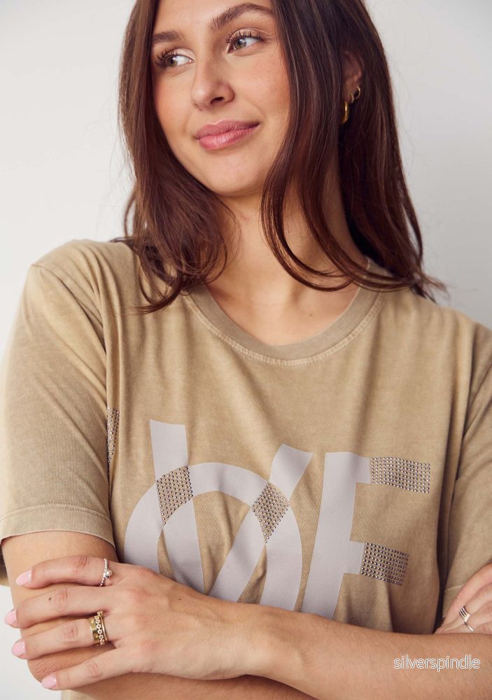 Haley New T-Shirt - Washed Taupe - Bild 3