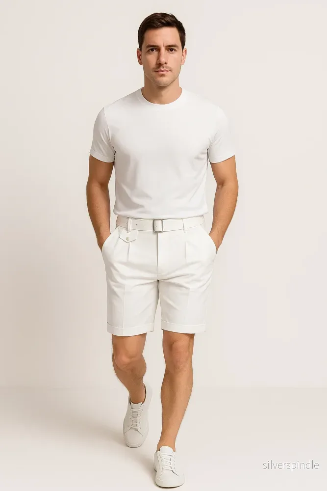 Skräddarsydda Shorts | Justerbar Passform med Veckad Design | Elegant Stil för Sommarutflykter - Bild 3