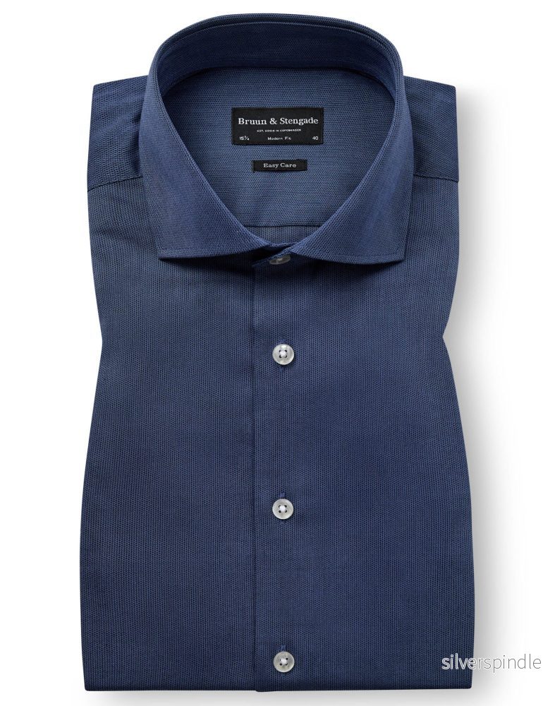 BS Viran Modern Fit Skjorta - Dark Blue