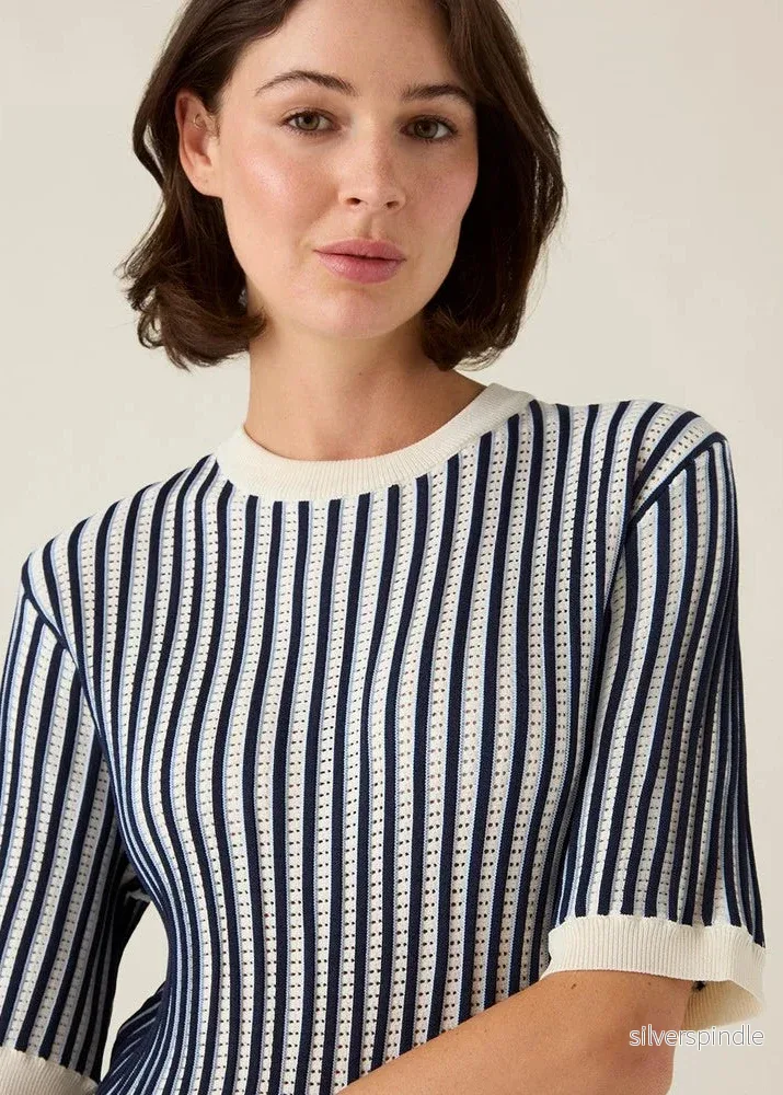 Lexington Multi Striped Short Sleeve Knitted SWTR - Bild 2
