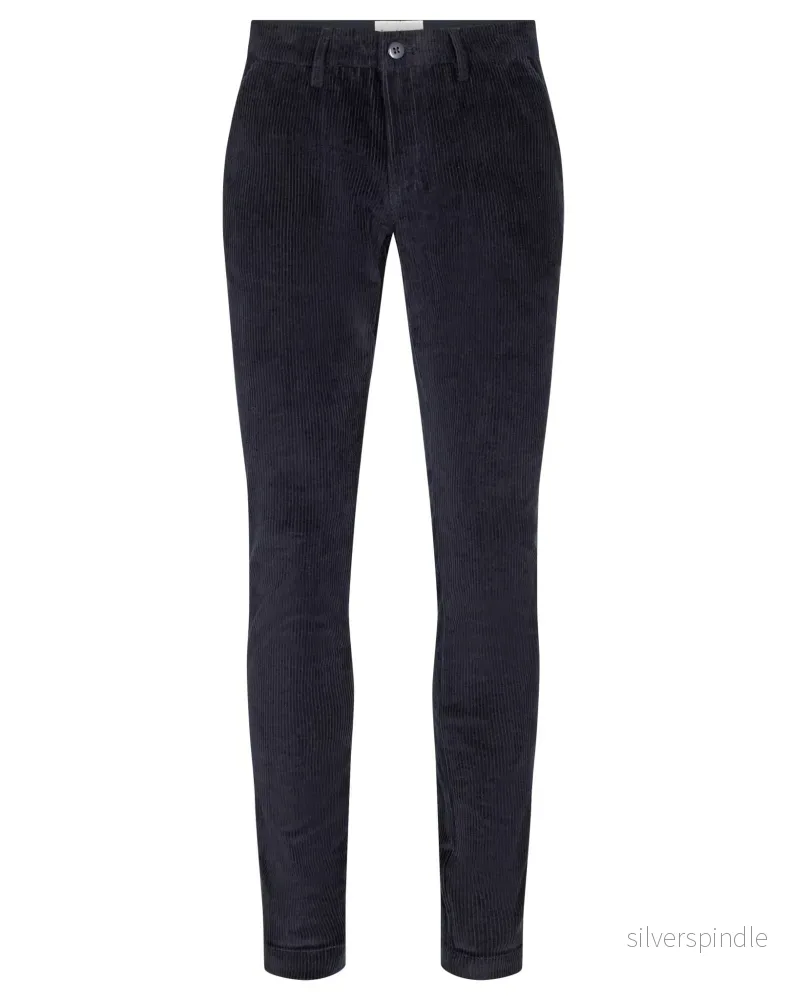 BS Alfred slim fit chinos – marinblå