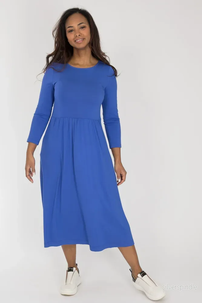 Ideal midi jersey dress – Dazzling Blue