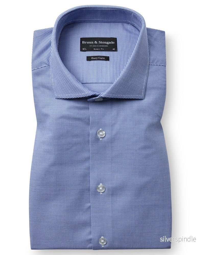 BS Struff Modern Fit Skjorta - Dark Blue