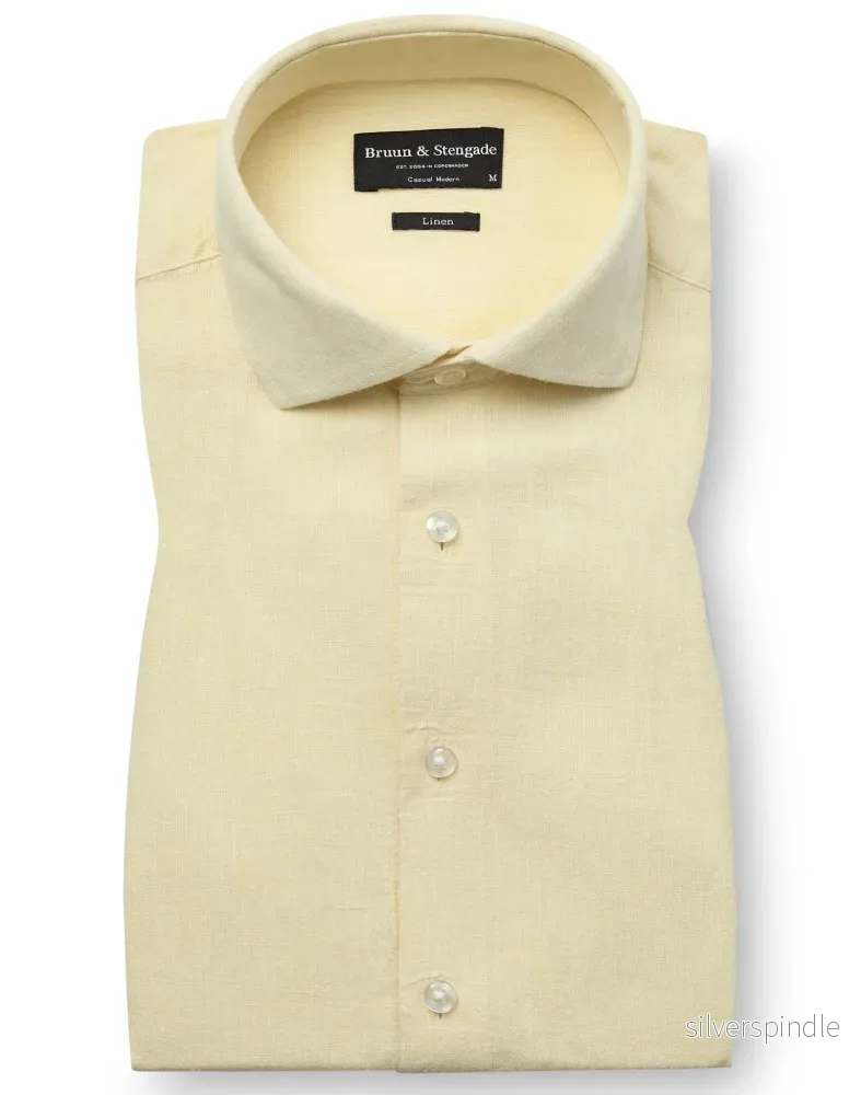 BS Tahaka Casual Modern Fit Skjorta - Yellow