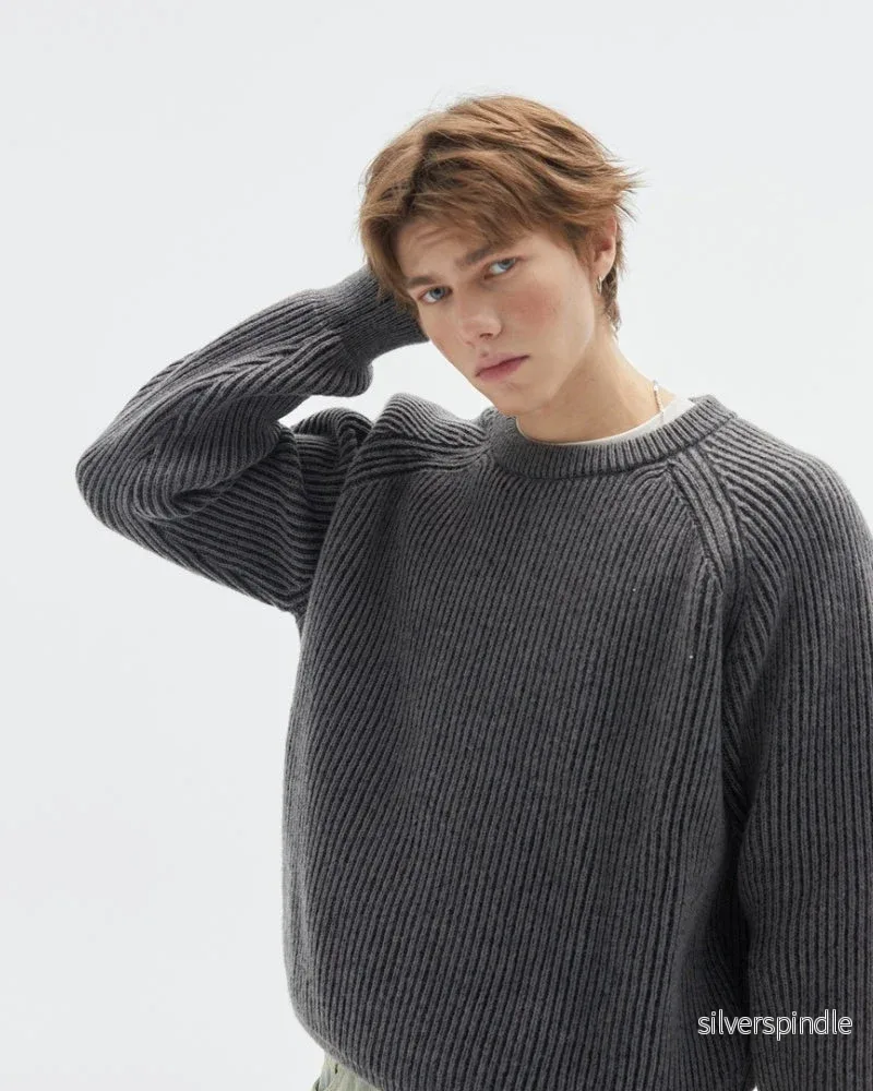 Ethan | Ribbstickad Avslappnad Herrtröja i Modern Stil Ethan | Ribbstickad Avslappnad Herrtröja i Modern Stil