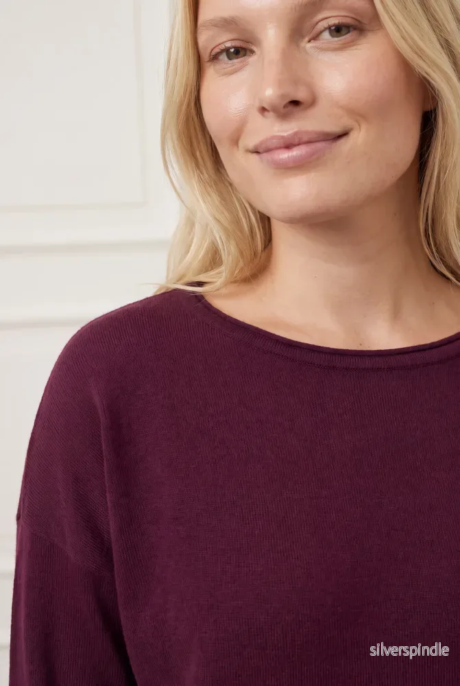 Frigga Knit Pullover - Aubergine - Bild 2