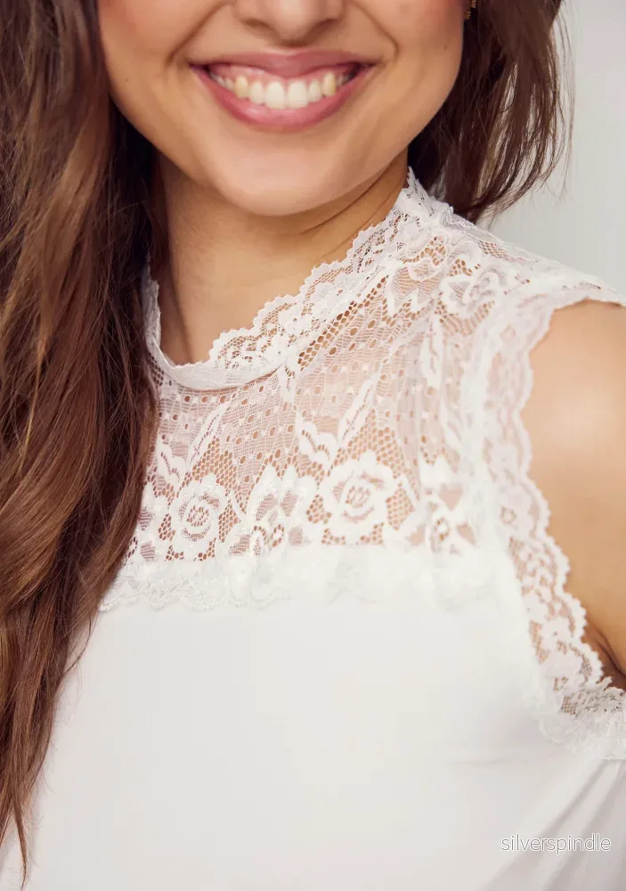 Nilla Highneck Top - Broken White - Bild 3