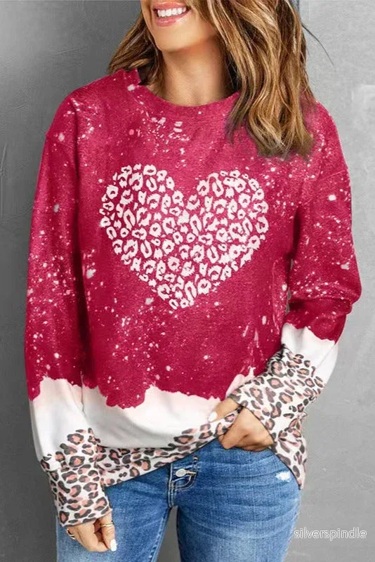 Sophie | Trendig Lösa Passform Hösttröja med Leopardmönster - Bild 2