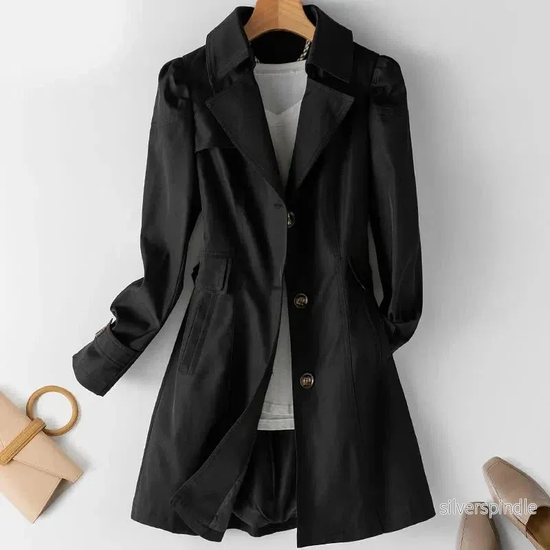 Tidlös Trenchcoat för Kvinnor med Avslappnad Passform | Elegant Design för Vardagsbruk - Bild 3