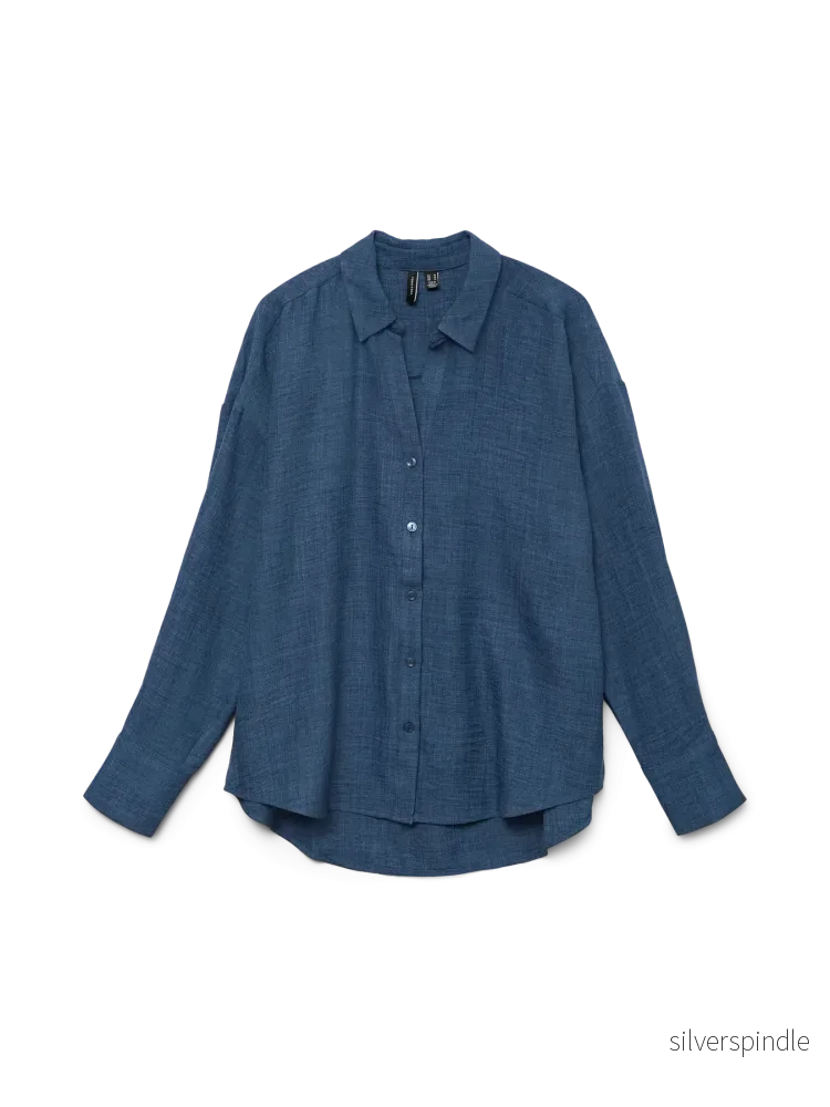 MELANEY QUEENY SHIRT DARK DENIM MELANGE - Bild 3