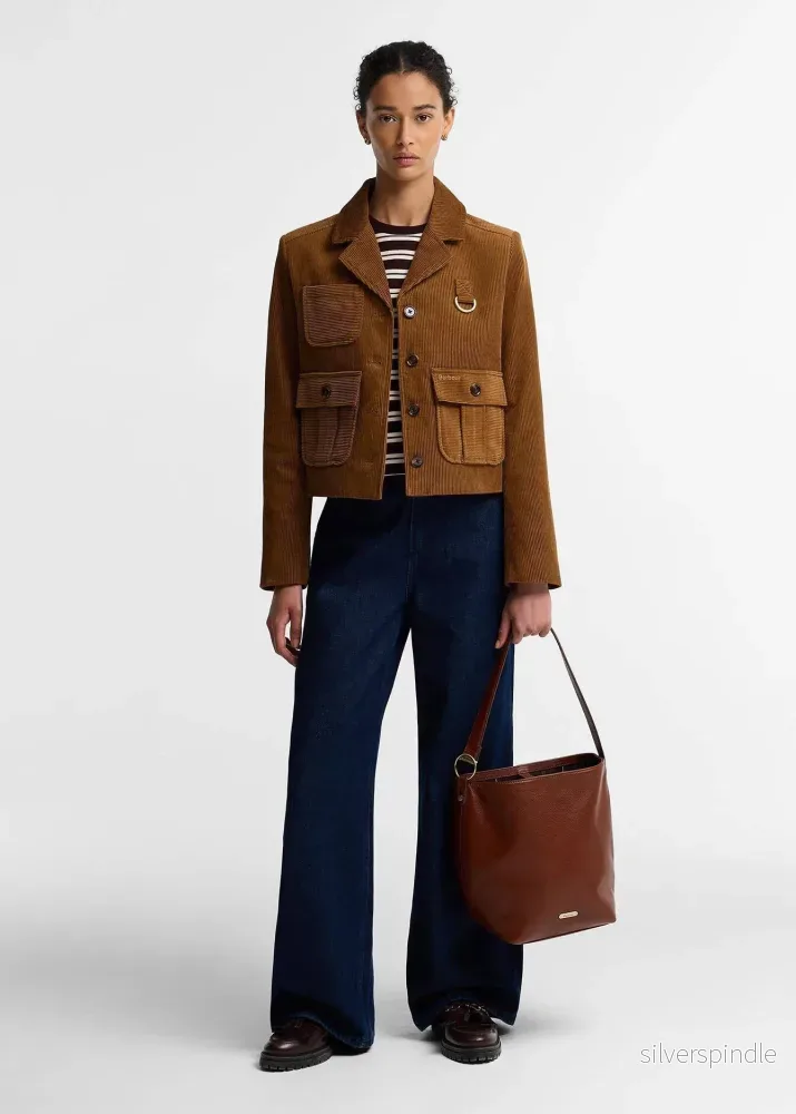 Barbour Cedar Large Leather Bucket Bag Brown - Bild 3