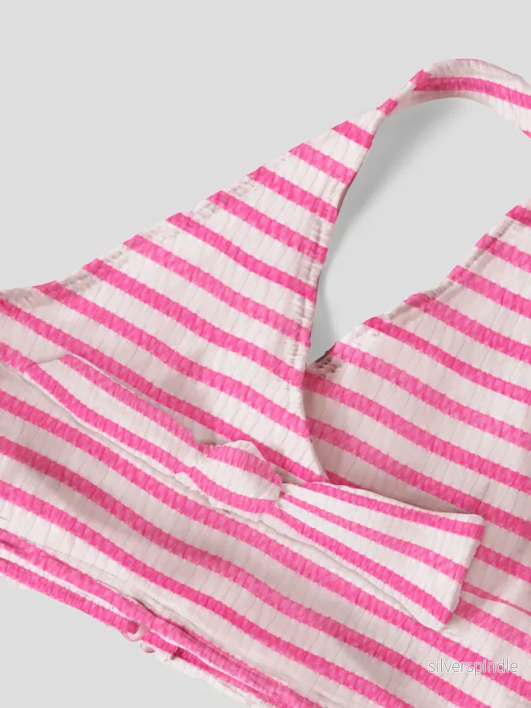 Randig Bikini Halterneck - Bild 3