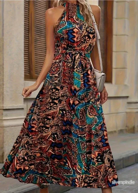 Olivia | Elegant Hög Midja Klänning för Vår och Sommar - Bild 3