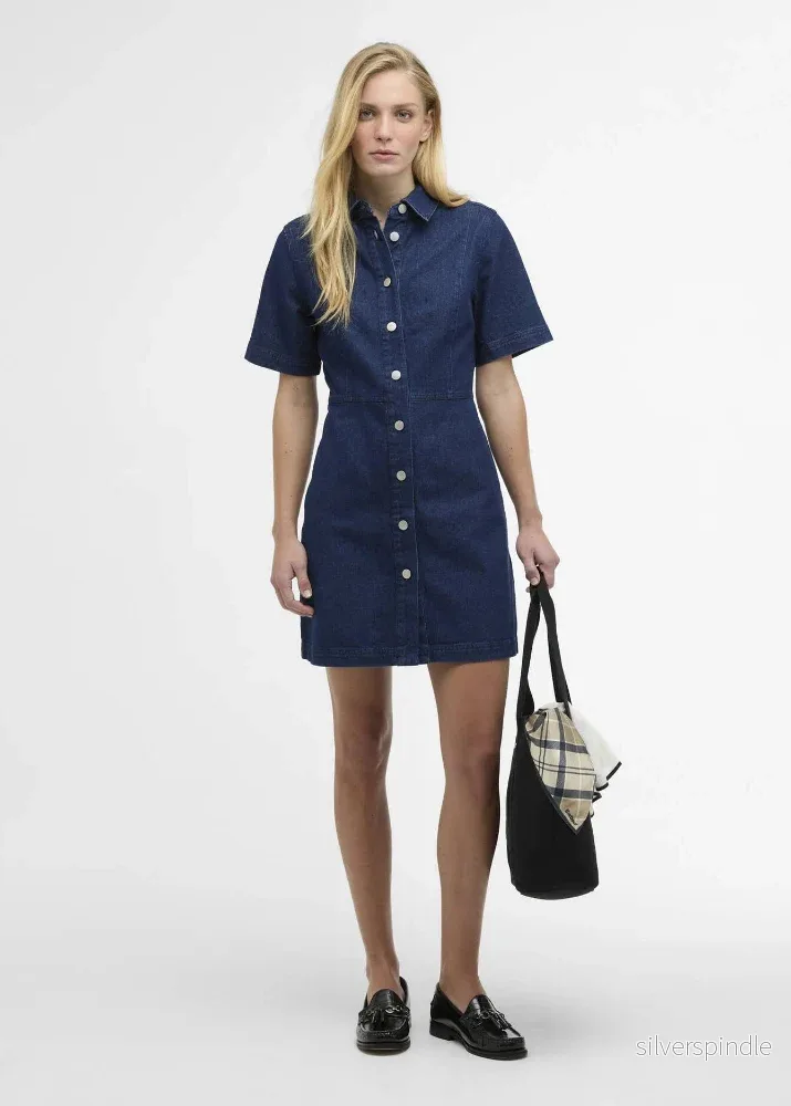 Barbour Maia Denim Mini Dress Rinse Wash - Bild 3