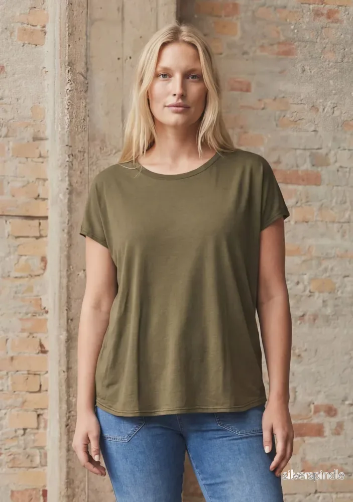 Nugga Viscose T-Shirt – Khaki Nugga Viscose T-Shirt – Khaki